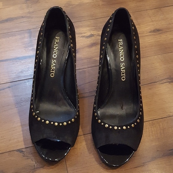 Franco Sarto - "Glitzy" Peep Toe Wedges‎ - Picture 3 of 6